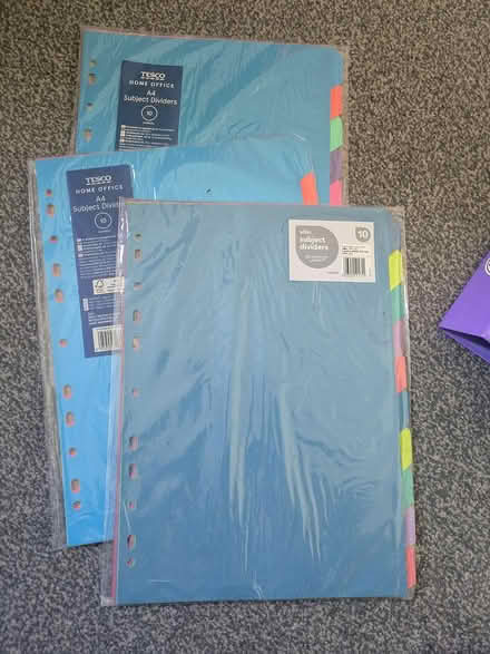 Photo of free Lever arch files and dividers (Wigston LE18) #2