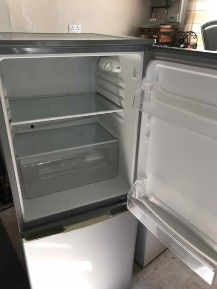 Photo of free Silvery grey fridge freezer (Pinxton NG16) #2