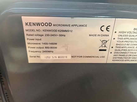 Photo of free Kenwood Microwave cooker. (Brookhouse LA2) #2