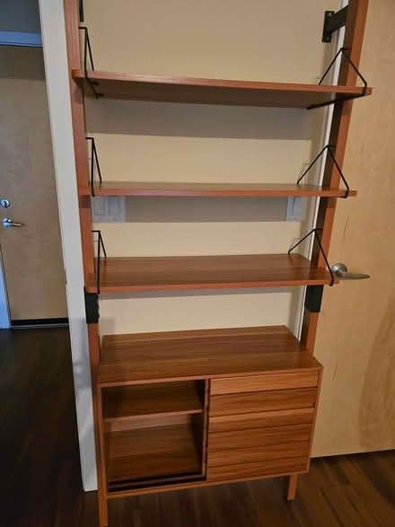 Photo of free Wall mounted bookshelf (Near Eskenazi Hospital and VA) #1