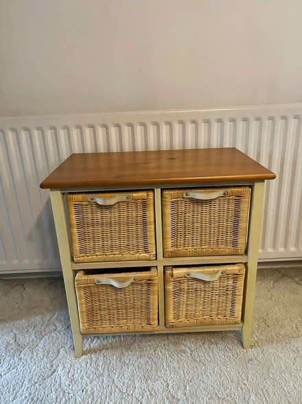 Photo of free Pine and wicker storage unit (Linslade LU7) #2