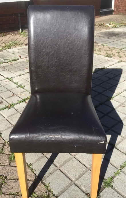 Photo of free Dark Chocolate Brown Leather Chair (Liverpool L6) #1