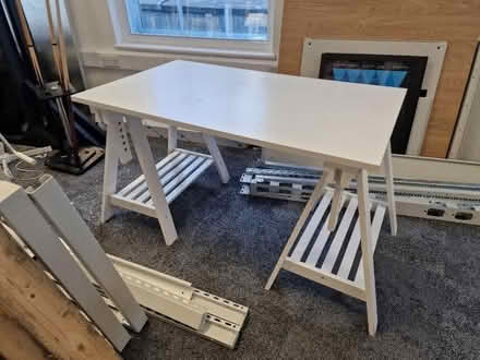 Photo of free Ikea trestle desks (CB2) #1