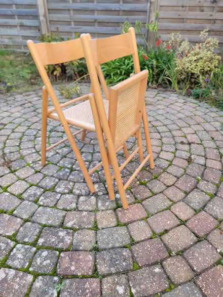 Photo of free 2 x folding wood and bamboo chairs (Nailsea BS48) #2