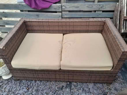 Photo of free Rattan garden sofa with cusions (Tarring west worthing BN13) #3