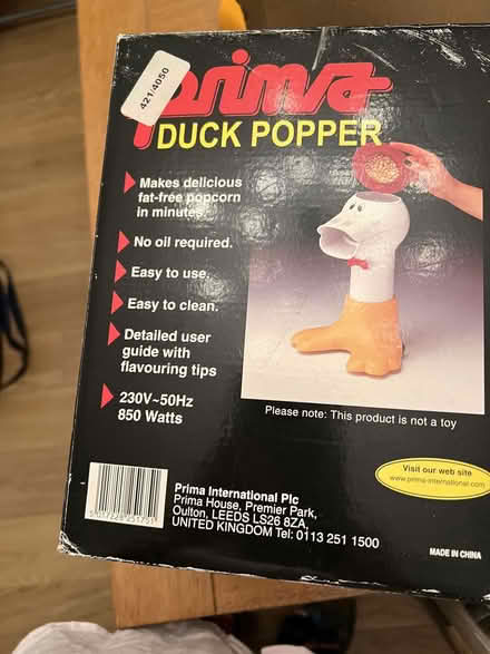 Photo of free Duck popcorn maker (Turnford EN8) #2