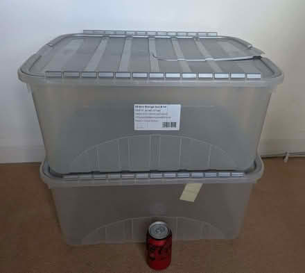 Photo of free 2 x 50L Storage Boxes, 27.3cm x 59cm x 43cm (Lee SE12) #1