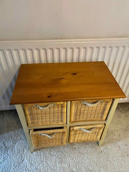 Photo of free Pine and wicker storage unit (Linslade LU7) #1