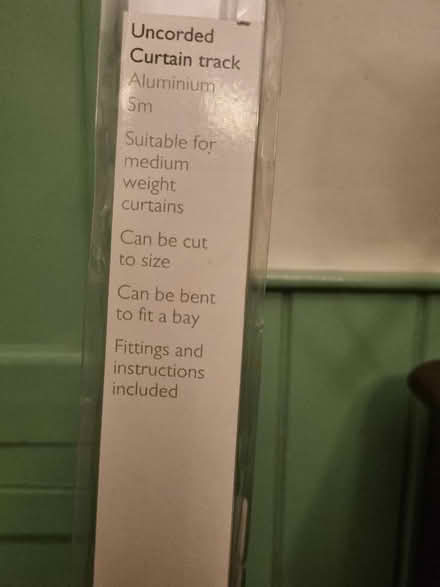 Photo of free 5m long plastic curtain rail unused. (New Hinksey OX1) #3