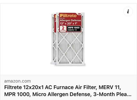 Photo of free Air filter (Ponderosa park) #1