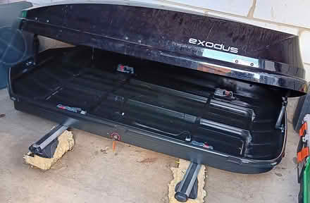 Photo of free Roof box, aero bars and foot pack (Bussage GL6) #1