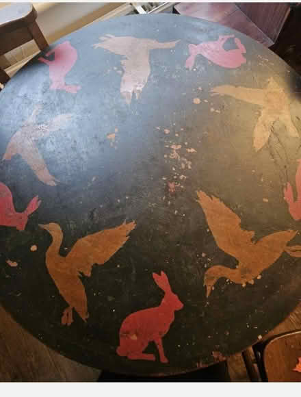 Photo of free Round mahogany table (Esher KT10) #2