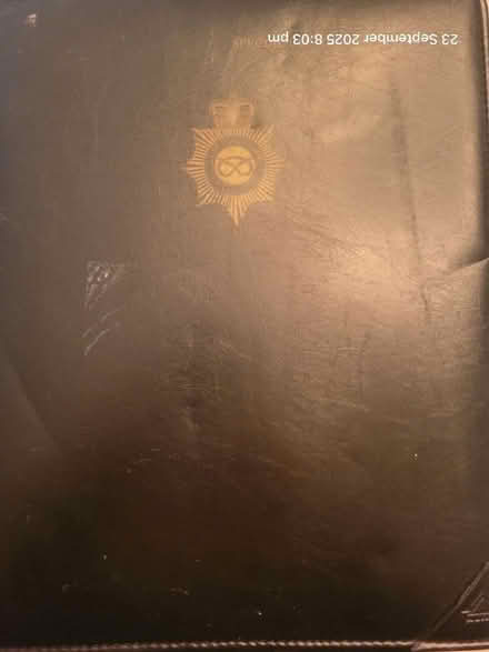 Photo of free Leather binder with plastic inserts (ST7 4L, Mow Cop) #1