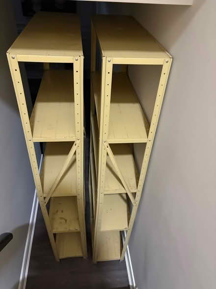 Photo of free Tall Metal Shelves (N E Oakville.) #1