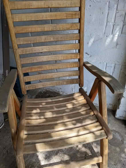 Photo of free Two Teak folding Garden Chairs (City Centre NR3) #1