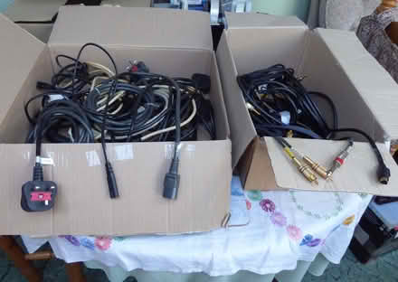 Photo of free Assorted Mains Cables & Audio and Video Cables (Stirchley B30) #1