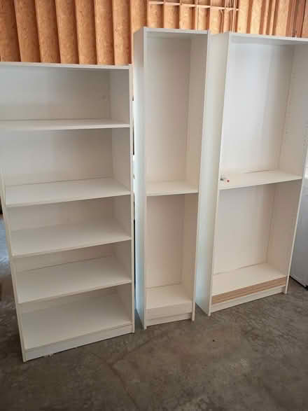 Photo of free Tall white book shelves (Monroe, WA) #1