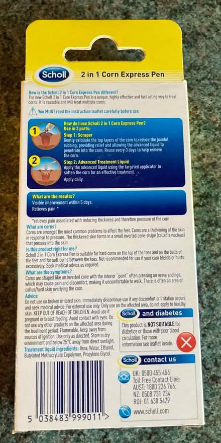 Photo of free Corn Remover pen - unused (Abbey Wood SE2) #2