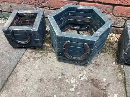 Photo of free 3 wooden planters, horseshoe design (Hackney Cross WR13) #2