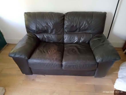Photo of free 2 Seater Leather Sofa (Round Hill BN2) #2