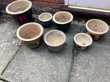 Photo of free Various outdoor plant pots (Hackney Cross WR13) #1