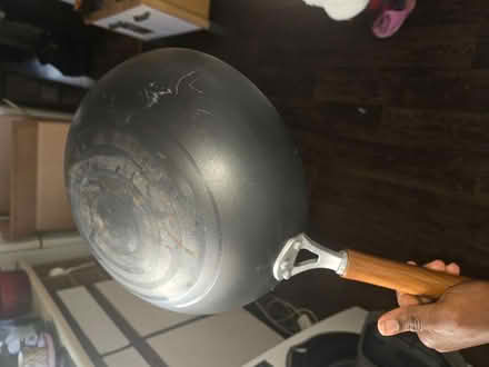 Photo of free Black cast wok pan (Bloxwich, Walsall WS3) #1