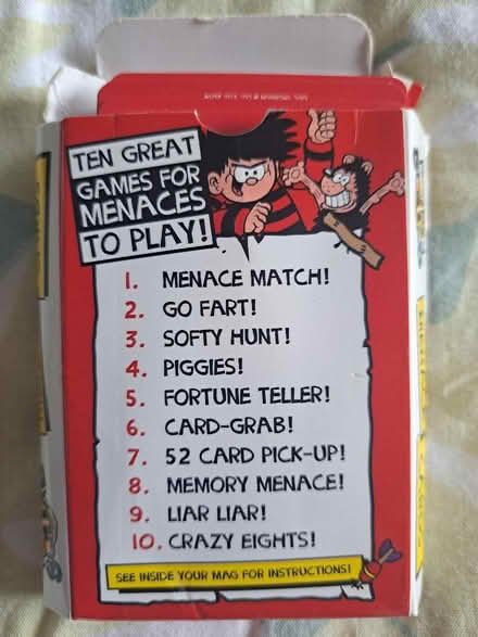 Photo of free Dennis the Menace playing cards (Seaside BN22) #2