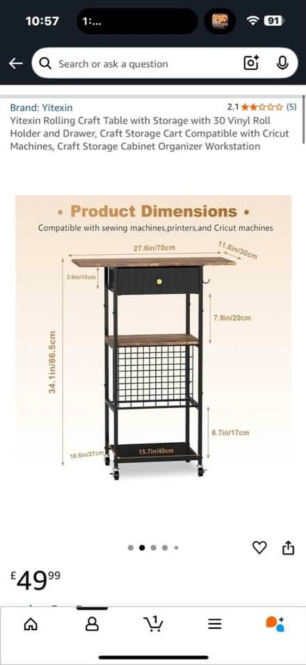 Photo of free Craft storage table (Cheadle Hulme SK8) #2