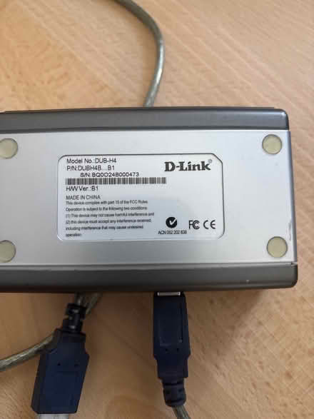 Photo of free D-Link USB 2.0 Hub - DUB -H4 (Lemsford AL8) #2