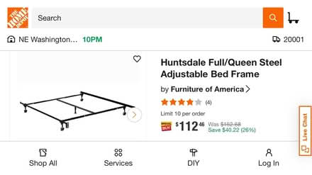 Photo of free Steel expandable size bed frame (WDC NE) #1