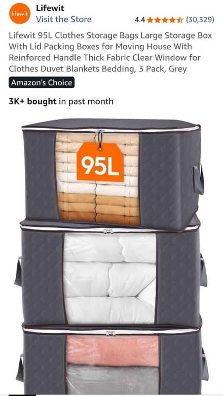 Photo of free Clothes storage bags 95L x6 (Blackrock) #1