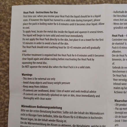 Photo of free Reusable heat pack, pocket size (Oxford OX2) #1