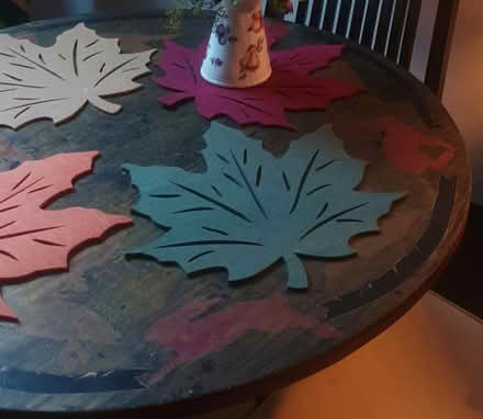 Photo of free Round mahogany table (Esher KT10) #1