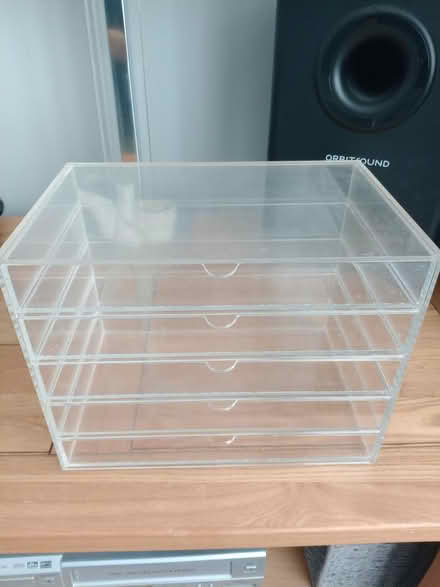 Photo of free Small clear plastic storage unit (L14 Dovecot) #1