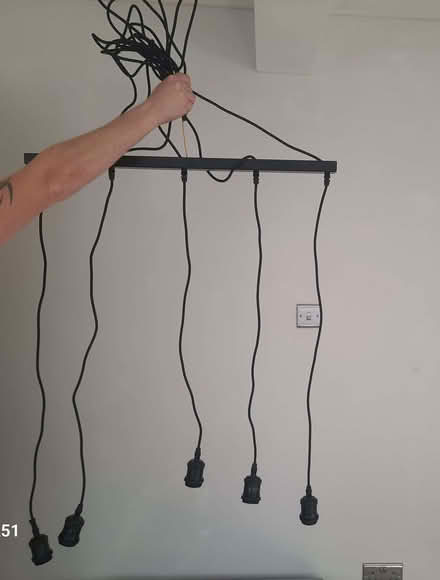 Photo of free Unused Ceiling bar pendant light, vintage style, black (Cronkinson Farm CW5) #1