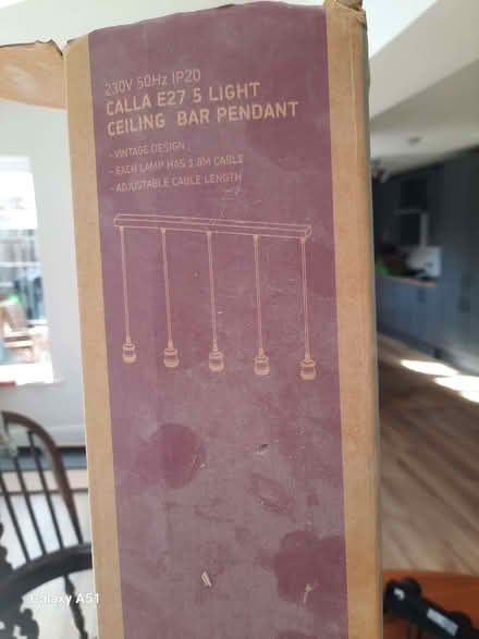 Photo of free Unused Ceiling bar pendant light, vintage style, black (Cronkinson Farm CW5) #3