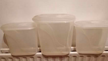 Photo of free 3 plastic containers for eg cereal (Edgware HA8) #1