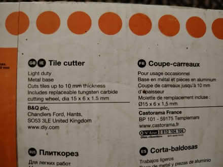 Photo of free Tile cutter (Bowerham LA1) #3