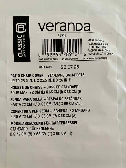 Photo of free 2 used patio chair covers (Morgan Hill) #3