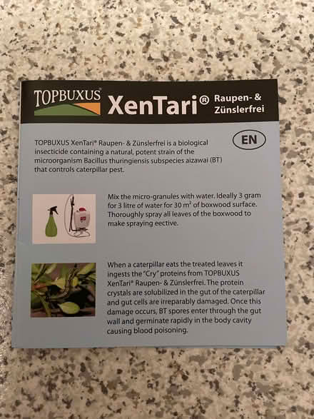 Photo of free Remedy for box hedge caterpillars (Emerson Valley MK4) #2