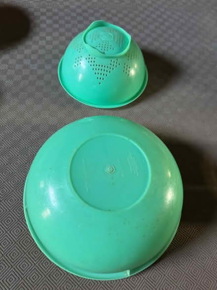 Photo of free Large plastic bowl and matching sieve (Westham BN24) #2