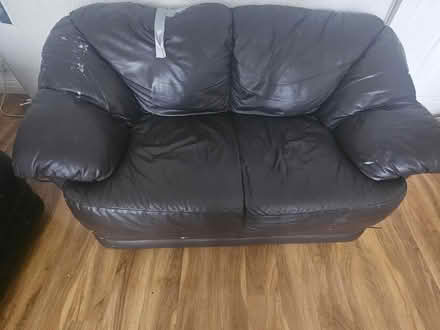 Photo of free Brown leather sofa (Northolt UB5) #3