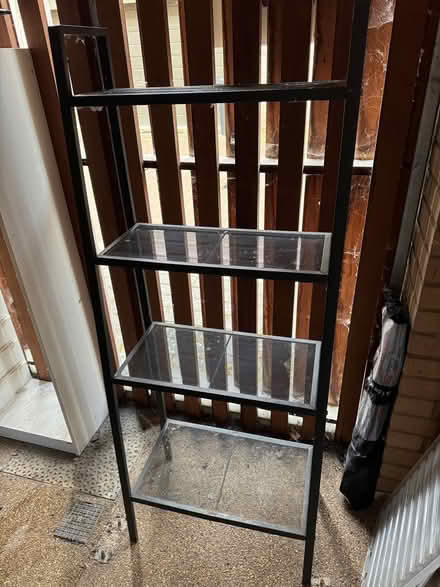 Photo of free Black metal shelf (Trumpington) #1