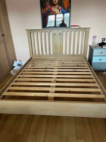 Photo of free Wooden King size bed frame (DA13) #1