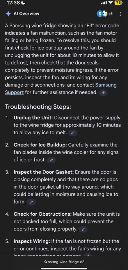 Photo of free Wine fridge- Samsung (TW9 nr Chiswick bridge) #2