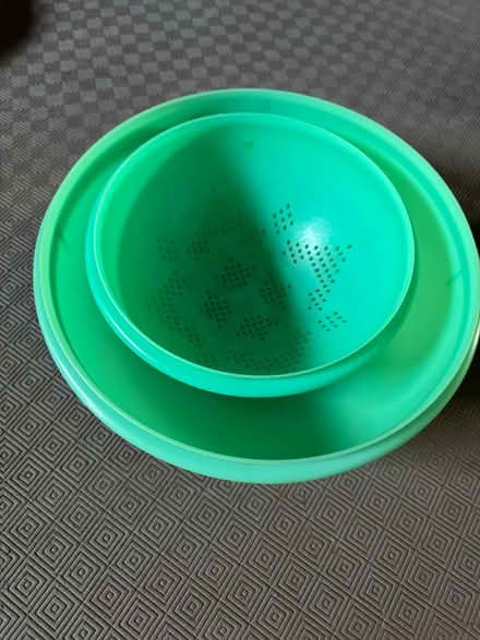Photo of free Large plastic bowl and matching sieve (Westham BN24) #1