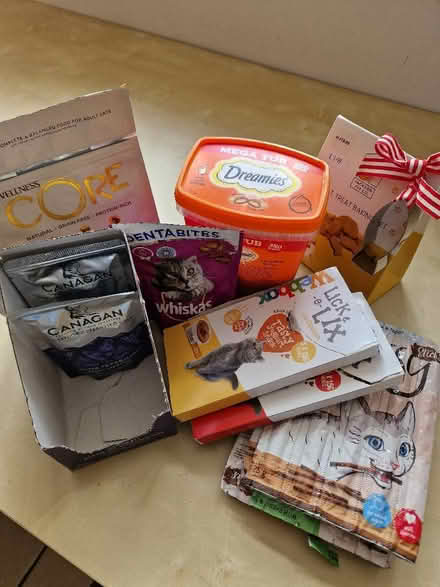 Photo of free Bag of cat treats and small amount of food (Fishers Green SG1) #1