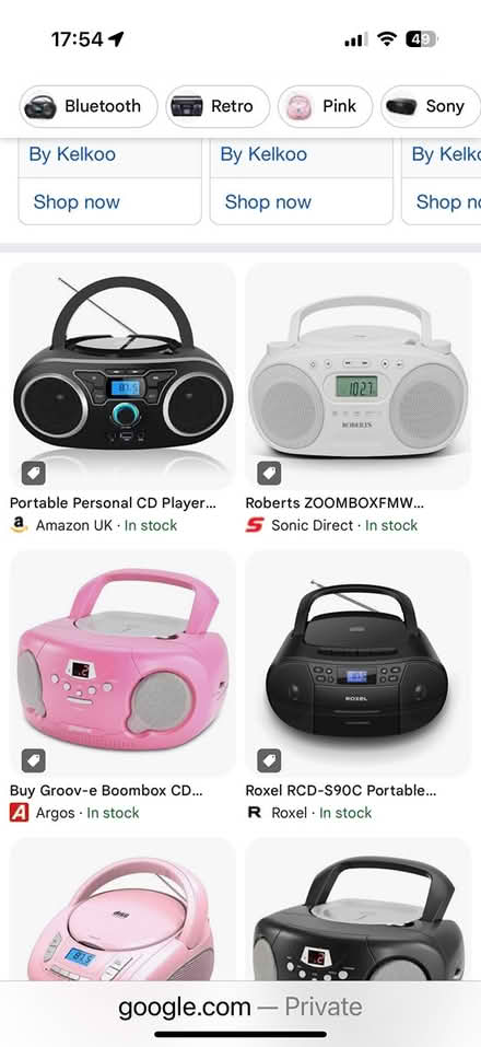 Photo of Working CD player boombox, small (CT2) #1