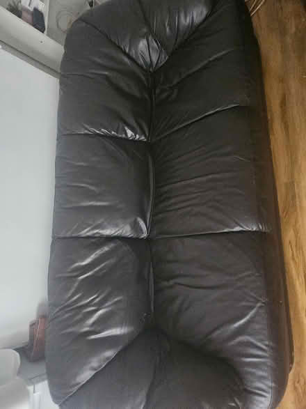 Photo of free Brown leather sofa (Northolt UB5) #2