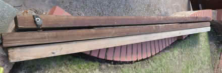 Photo of free 3 unused wooden fence posts (Latchford WA4) #1